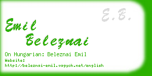 emil beleznai business card